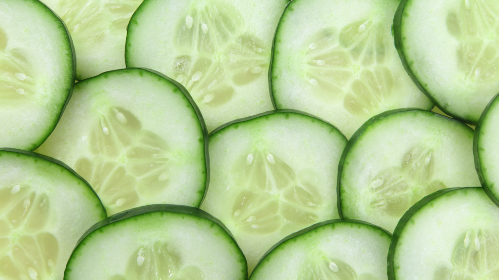 A picture of cucumbers